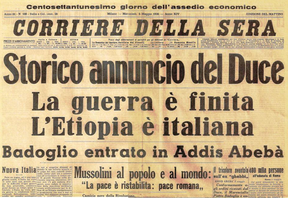Corriere-della-Sera-6-maggio-1936_Mussolini_Guerra-Etiopia