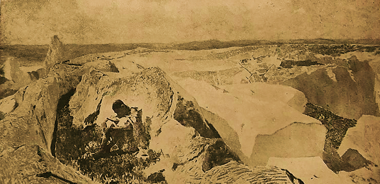 M. Cammarano, Il prigioniero dell_amba, olio su tela, dimensioni e data sconosciute, Firenze, Collezione Sibilla Grazzini-Cammarano