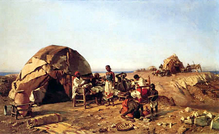 Michele Cammarano, Eritrea, olio su tela, cm 92 x 150, 1893, Valdagno, Raccolta Gaetano Marzotto