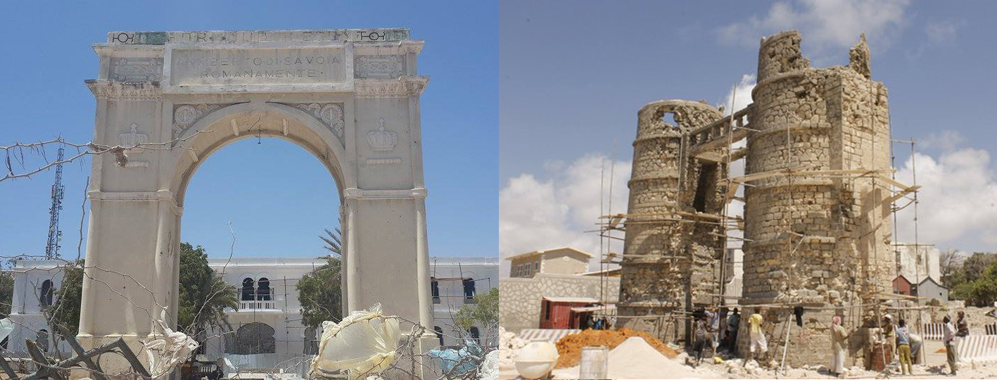 Mogadiscio_Restauro_monumenti fascisti-Arco e Binocolo