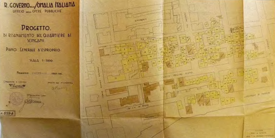 Mogadiscio, progetto di risanamento del quartiere Scingani- piano di esproprio