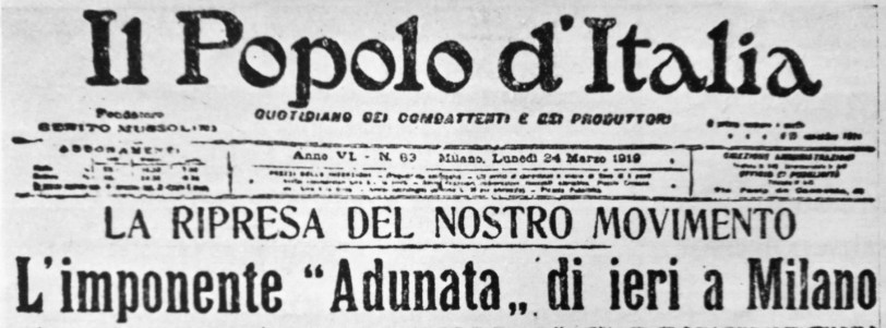 Il Popolo d'Italia_24marzo1919_Fascismo_San Sepolcro
