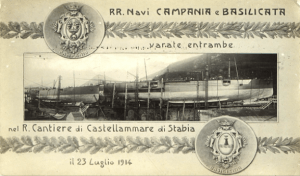 8-Le navi Campania e Basilicata sullo scalo a Castellammare di Stabia (Da www.lavocedel marinaio.com)