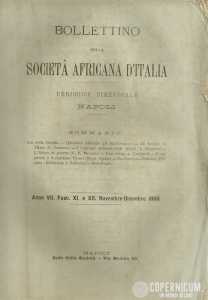 Bollettino della SAI datato 1888