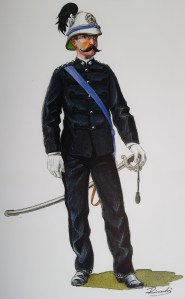 Capitano dei Cacciatori d'Africa (Asmara, aprile 1894) illustrazione di Carlo Riccardi