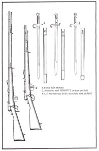 Fucile Vetterli 1870 e baionette