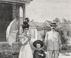 Giuseppe Salvago Raggi in Cina con la moglie ed il figlio