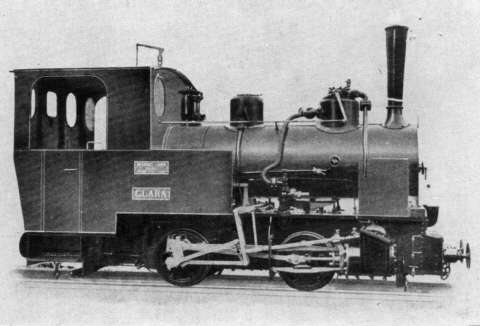 4 - Locomotiva della Fossano-Mondovì dello stesso tipo quella impiegata sulla linea di Dallol (Da G.Gatti Le ferrovie coloniali italiane)